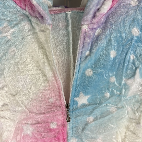 Girls Unicorn Pajamas Onesie Size 100 (US 2T - 4T - Picture 4 of 5